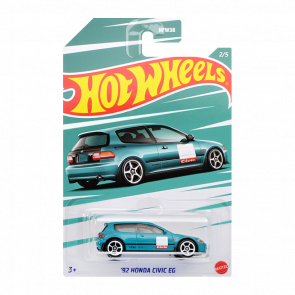 Тематическая Машинка Hot Wheels '92 Honda Civic EG Honda 1:64 HDH20 Turquoise - Retromagaz