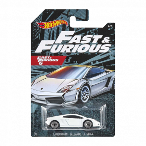 Тематическая Машинка Hot Wheels Lamborghini Gallardo LP 560-4 Fast & Furious 1:64 GJV60 White