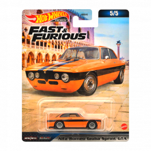 Машинка Premium Hot Wheels Alfa Romeo Giulia Sprint GTA Fast & Furious 1:64 HNW46/HKD29 Orange - Retromagaz