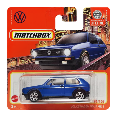 Машинка Велике Місто Matchbox 1976 Volkswagen Golf GTI MK1 Metro 1:64 HVL64/HVN92 Blue - Retromagaz