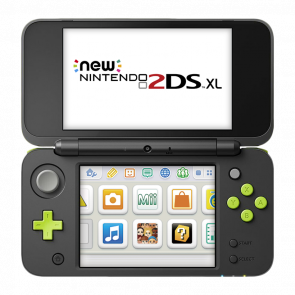 Консоль Nintendo 2DS XL New Модифицированная 32GB Black Green + 10 Встроенных Игр Б/У - Retromagaz