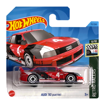 Машинка Базовая Hot Wheels Audi '90 Quattro Retro Racers 1:64 HKJ81 Red - Retromagaz