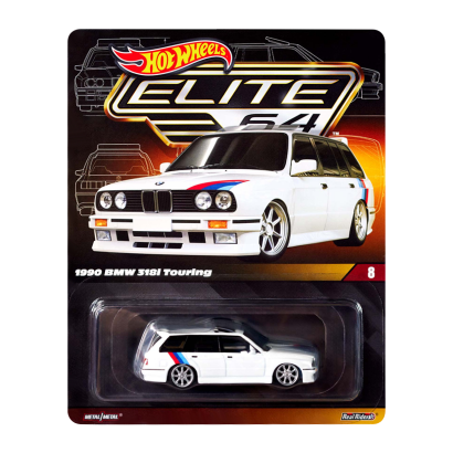 Машинка Premium Hot Wheels 1990 BMW 318i Touring Elite 64 1:64 HNJ60 White - Retromagaz