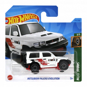 Машинка Базова Hot Wheels Mitsubishi Pajero Evolution Mud Studs 1:64 HKK36 White