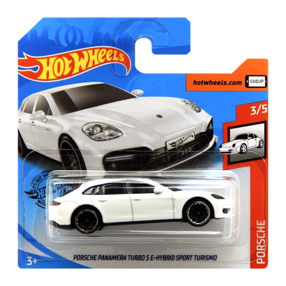 Машинка Базовая Hot Wheels Porsche Panamera Turbo S E-Hybrid Sport Turismo Porsche 1:64 GHD20 White - Retromagaz