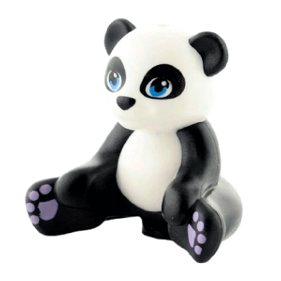 Фігурка Lego Земля Panda Friends Dark Azure Eyes Lavender Paws and White Head and Stomach Animals 16674pb01 6071281 Black Б/У - Retromagaz