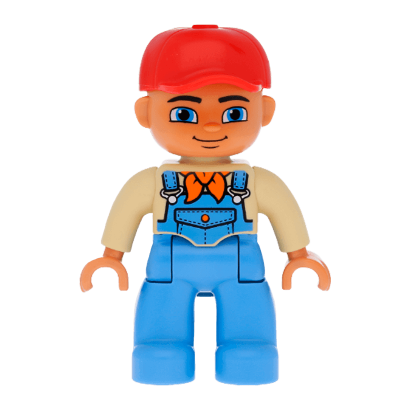 Фігурка Lego Boy Medium Blue Legs Tan Top Duplo 47394pb167 Б/У - Retromagaz