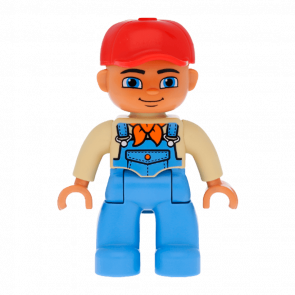 Фігурка Lego Boy Medium Blue Legs Tan Top Duplo 47394pb167 Б/У