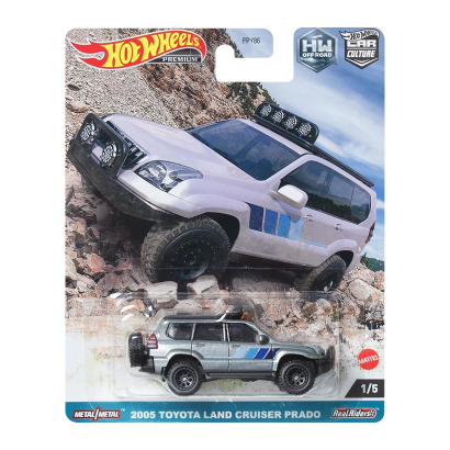 Машинка Premium Hot Wheels 2005 Toyota Land Cruiser Prado Off-Road 1:64 HKC70 Grey - Retromagaz