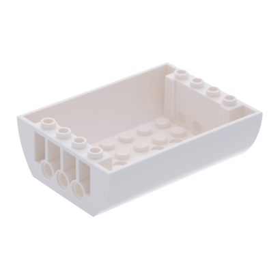 Скос Lego Закругленная Inverted Double 6 x 8 x 2 45410 4195058 6079668 6247198 White Б/У - Retromagaz