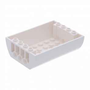 Скос Lego Закругленная Inverted Double 6 x 8 x 2 45410 4195058 6079668 6247198 White Б/У - Retromagaz