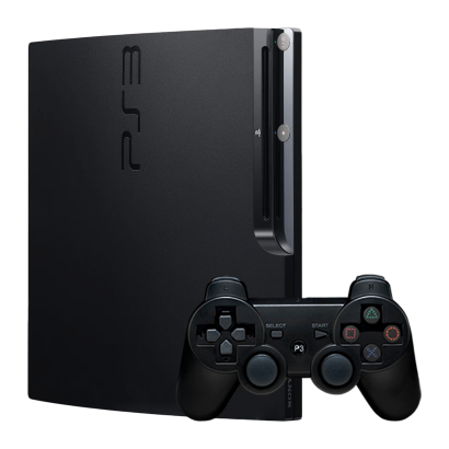 Консоль Sony PlayStation 3 Slim Модифікована 250GB Black + 5 Вбудованих Ігор Б/У - Retromagaz