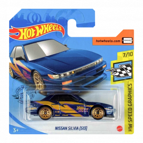 Машинка Базова Hot Wheels Nissan Silvia (S13) Speed Graphics 1:64 GHF03 Dark Blue