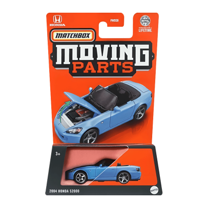 Тематична Машинка Matchbox 2004 Honda S2000 Moving Parts 1:64 FWD28/HVM93 Blue - Retromagaz