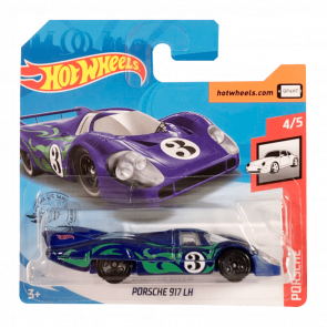 Машинка Базовая Hot Wheels Porsche 917 LH Porsche 1:64 GHD21 Dark Blue - Retromagaz