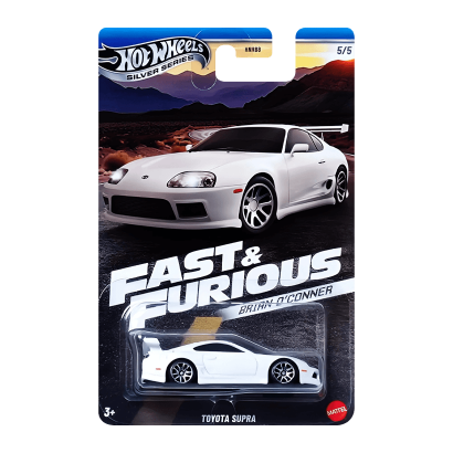 Тематична Машинка Hot Wheels Toyota Supra Brian O'Conner Fast & Furious 1:64 JBY33 White - Retromagaz