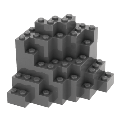 Скала Lego Панель Medium Symmetric 8 x 8 x 6 23996 6138752 Dark Bluish Grey Б/У - Retromagaz