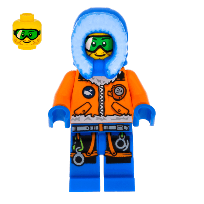 Фигурка Lego Arctic 973pb1683 Explorer Male with Green Goggles City cty0493 Б/У - Retromagaz