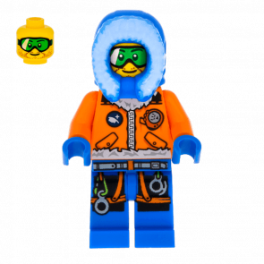 Фигурка Lego Arctic 973pb1683 Explorer Male with Green Goggles City cty0493 Б/У