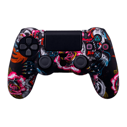 Чехол Силиконовый RMC PlayStation 4 Dragon Black Pink Новый - Retromagaz