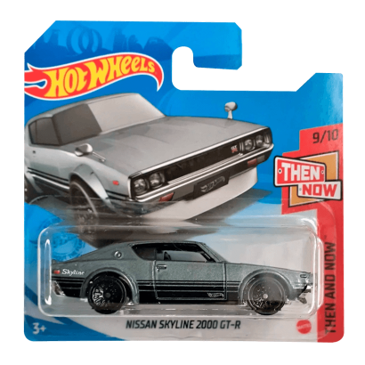 Машинка Базовая Hot Wheels Nissan Skyline 2000 GT-R Then and Now 1:64 GTC68 Grey - Retromagaz