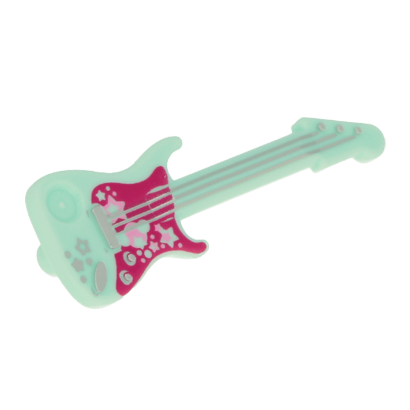 Искусство Lego Guitar Electric with Magenta Pickguard and Silver Strings 11640pb01 6018580 Light Aqua Б/У - Retromagaz