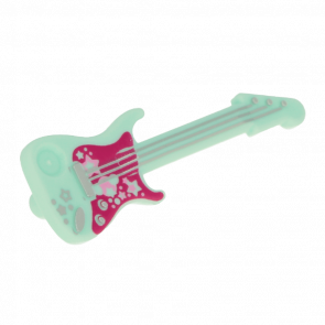 Искусство Lego Guitar Electric with Magenta Pickguard and Silver Strings 11640pb01 6018580 Light Aqua Б/У - Retromagaz