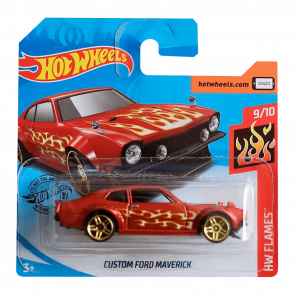 Машинка Базова Hot Wheels Custom Ford Maverick Flames 1:64 GHF52 Red - Retromagaz