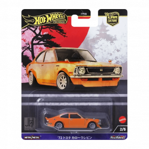 Машинка Premium Hot Wheels '72 Toyota Corolla Levin Japan Historics 1:64 HRV69 Orange - Retromagaz