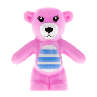 Фигурка Lego Земля Teddy Bear Black Eyes Medium Blue Stripes Animals 98382pb006 1 6197803 Bright Pink Б/У - Retromagaz