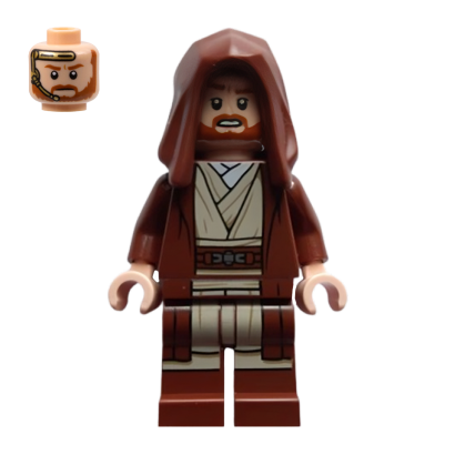 Фігурка Lego Джедай Obi-Wan Kenobi Reddish Brown Robe and Hood Star Wars sw1255 Б/У - Retromagaz