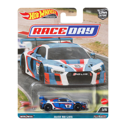 Машинка Premium Hot Wheels Audi R8 LMS Race Day 1:64 HKC61 White - Retromagaz