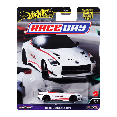 Машинка Premium Hot Wheels 2023 Nissan Z GT4 Race Day 1:64 HRV73 White - Retromagaz