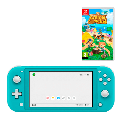 Набір Консоль Nintendo Switch Lite 32GB Turquoise Новий + Гра Animal Crossing: New Horizons Російська Озвучка - Retromagaz