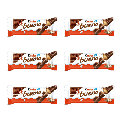 Набір Батончик Kinder Bueno 2 Pieces 43g 6шт - Retromagaz