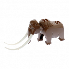 Фигурка Lego Земля Woolly Mammoth with White Tusks Animals mammoth01 Reddish Brown Б/У - Retromagaz