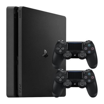 Набір Консоль Sony PlayStation 4 Slim 1TB Black Б/У  + Геймпад Бездротовий DualShock 4 Version 2 - Retromagaz