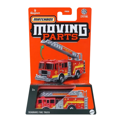 Тематическая Машинка Matchbox Seagrave Fire Truck Moving Parts 1:64 FWD28/HVM99 Red - Retromagaz