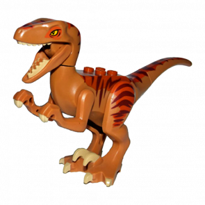 Фігурка Lego Динозавр Dinosaur Raptor Velociraptor with Dark Orange Back Animals Raptor03 Medium Nougat Б/У