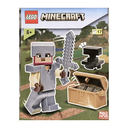 Конструктор Lego Фігурка Knight with Chest and Anvil Foil Pack Minecraft 662309 min146 Новий - Retromagaz