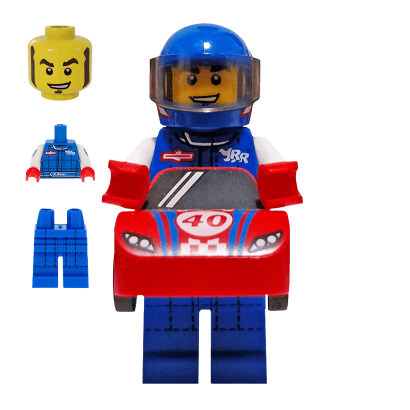 Фігурка Lego Series 18 Race Car Guy Collectible Minifigures col324 Б/У - Retromagaz