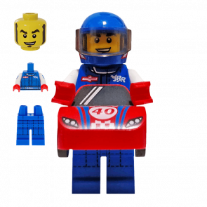 Фігурка Lego Series 18 Race Car Guy Collectible Minifigures col324 Б/У - Retromagaz