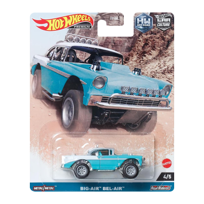 Машинка Premium Hot Wheels Chevrolet Big-Air Bel-Air Off-Road 1:64 HKC74 Light Blue - Retromagaz