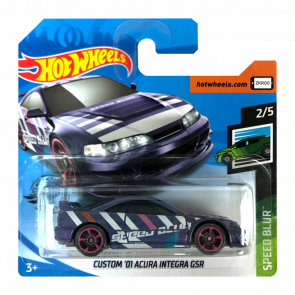 Машинка Базовая Hot Wheels Custom '01 Acura Integra GSR Speed Blur 1:64 GHD33 Purple - Retromagaz