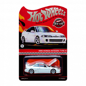 Машинка Premium Hot Wheels 1995 Honda Integra Type R Red Line Club RLC 1:64 HMY22 White - Retromagaz