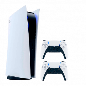 Набор Консоль Sony PlayStation 5 Digital Edition 825GB White Б/У  + Геймпад Беспроводной DualSense