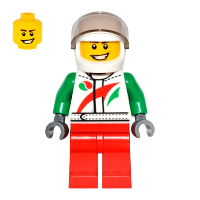 Фигурка Lego Race Jacket with Red and Green Stripe City game014 Б/У - Retromagaz