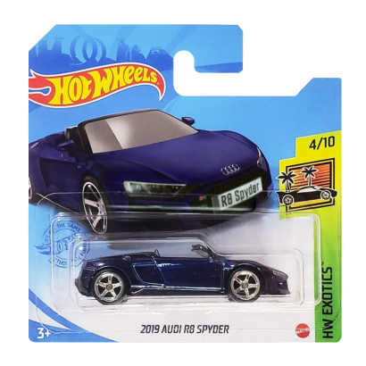 Машинка Базовая Hot Wheels 2019 Audi R8 Spyder Super Treasure Hunt STH Exotics 1:64 GTD01 Blue - Retromagaz