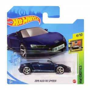 Машинка Базова Hot Wheels 2019 Audi R8 Spyder Super Treasure Hunt STH Exotics 1:64 GTD01 Blue - Retromagaz