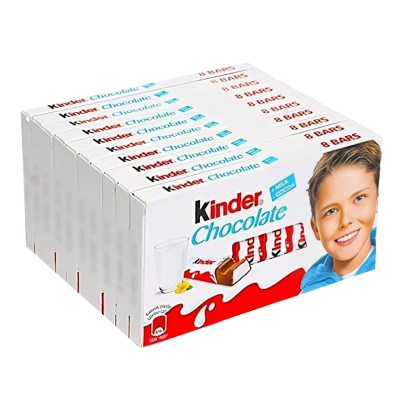 Набор Шоколад Молочный Kinder Chocolate 8 Pieces 100g 10шт - Retromagaz